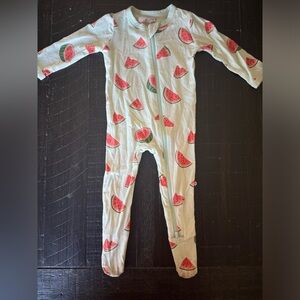 Kyte Baby Zippered Footie in Watermelon